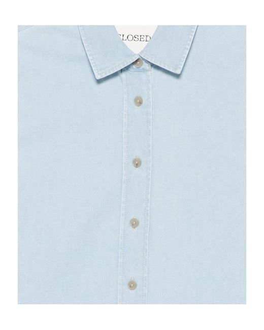 Closed Blue Long-Sleeve Button-Down Shirt
