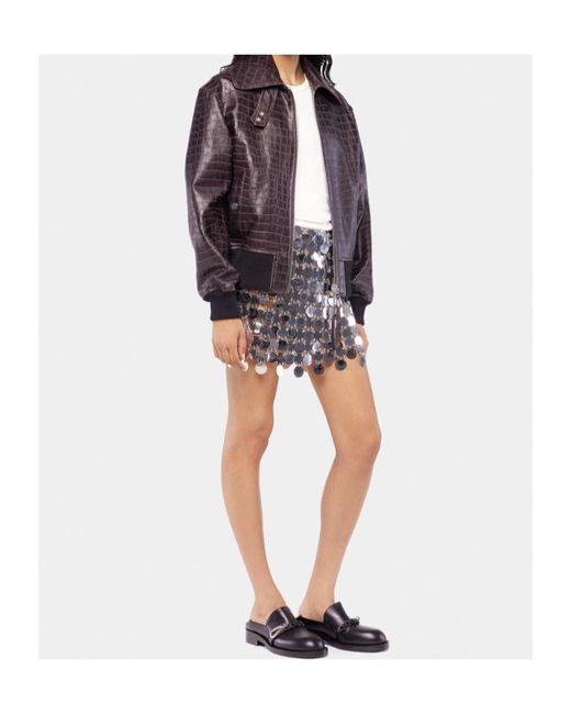 Rabanne Gray Rabanne Disc Mini Skirt