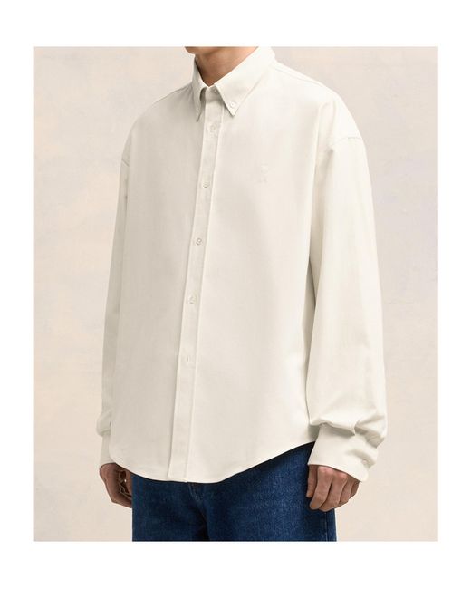 AMI Natural Ami De Coeur Boxy Fit Shirt for men