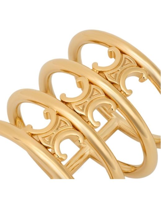 Céline Metallic Triomphe Cage Ring