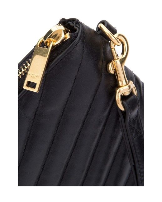 Saint Laurent Black Cassandre Matelassé Quilted Zipped Pouch