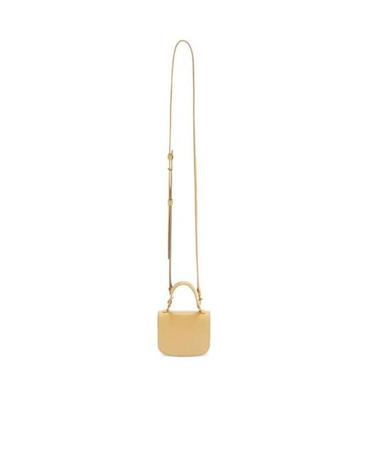 Jil Sander White Logo Print Top Handle Shoulder Bag