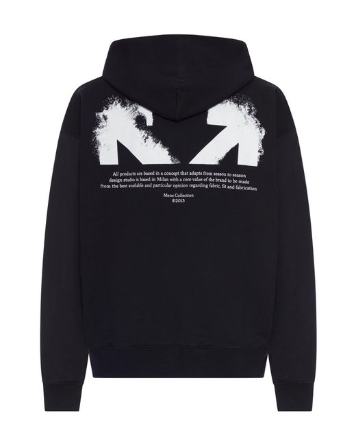 Off-White c/o Virgil Abloh Blue Logo Printed Drawstring Hoodie for men