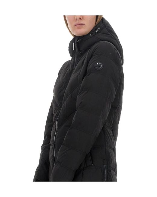 MICHAEL Michael Kors Black Chevron-Quilted Hooded Jacket