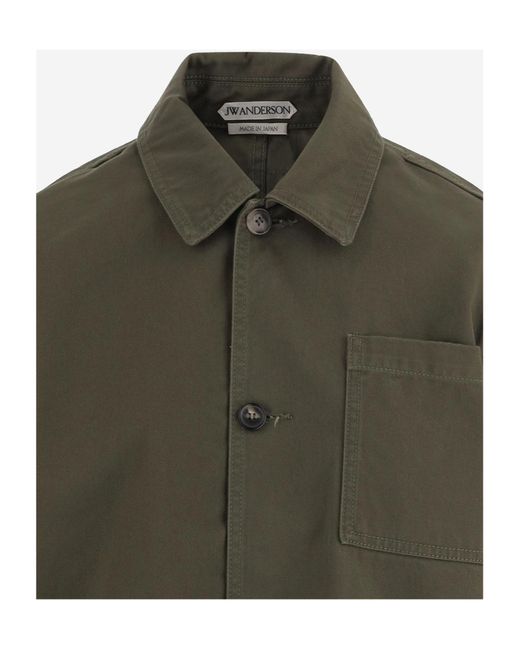 J.W. Anderson Green Jw Anderson Embroidered Patch-Pocket Jacket