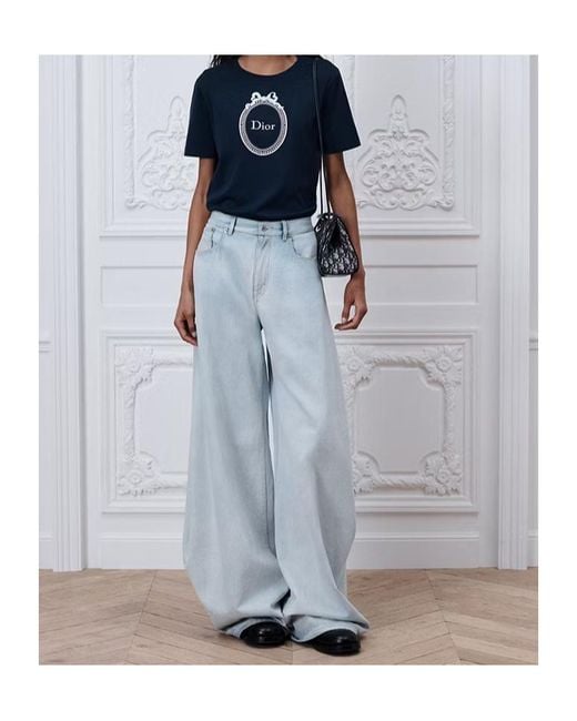 Dior Blue Short-Sleeved T-Shirt