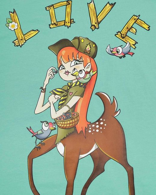 Moschino Green Print T-Shirt