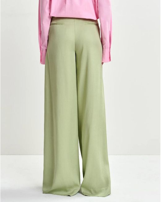 Essentiel Antwerp Green Casual Pants With Belt Loops