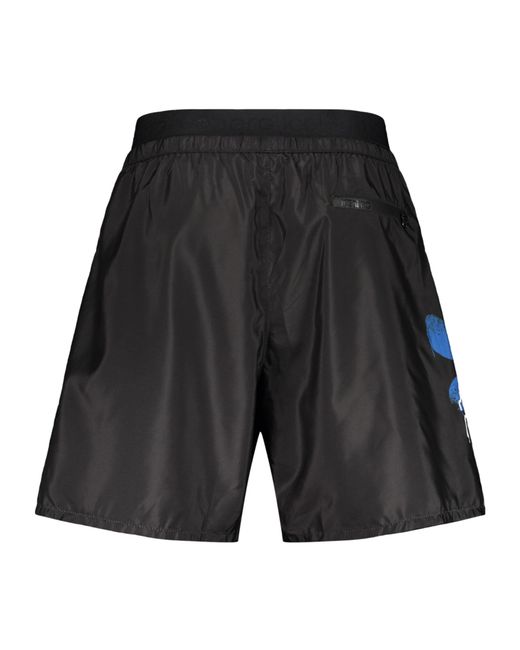 Iceberg Gray Graphic Print Swim Shorts for men
