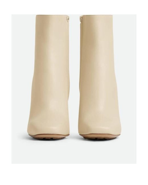Bottega Veneta Natural Calfskin Canalazzo Ankle Boots 100