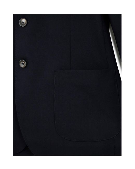 Herno Blue Single-Breasted Blazer for men