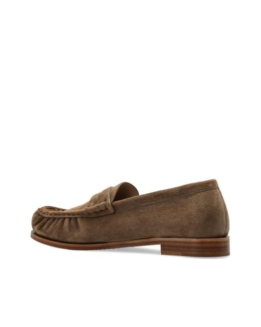 Max Mara Brown Round-Toe Loafers