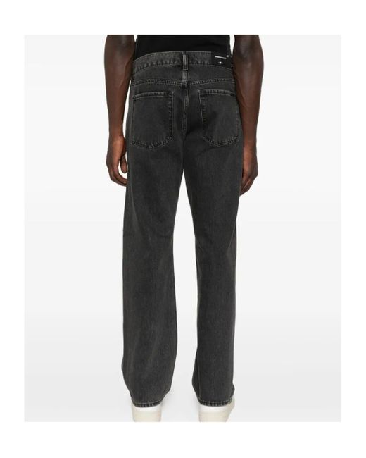 7 For All Mankind Gray Modern Straight Jeans for men