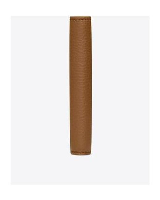 Saint Laurent Brown Cassandre Shadow East/West Wallet for men