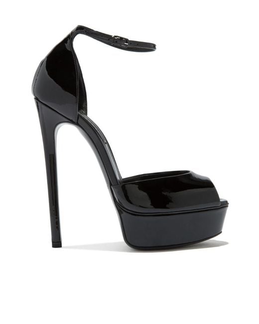 Casadei Black Flora Pumps
