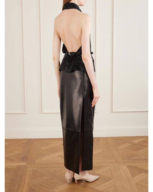 Khaite Black Rone Halterneck Top