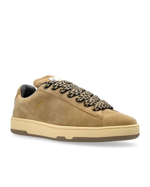 Lanvin Brown Curb Lite Lace-Up Sneakers for men