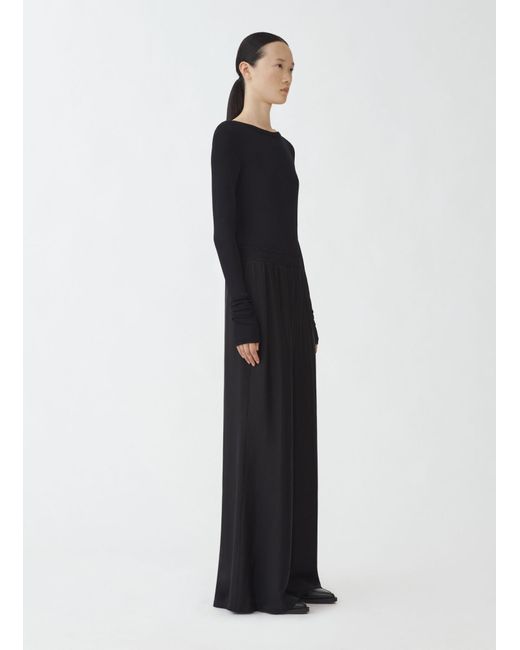 Fabiana Filippi Black Twill Wide-Leg Casual Pants