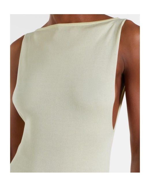 AYA MUSE White Pleated Evening Dress