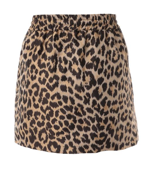 Dior Natural Leopard Print Skirt
