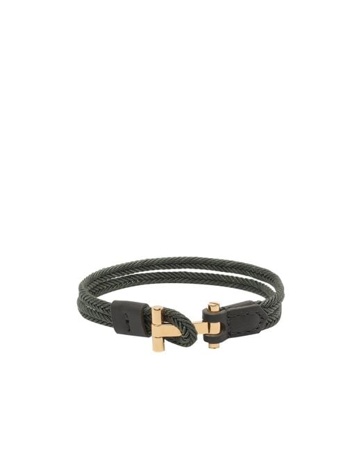 Tom Ford White T Logo Plaque Bracelet for men