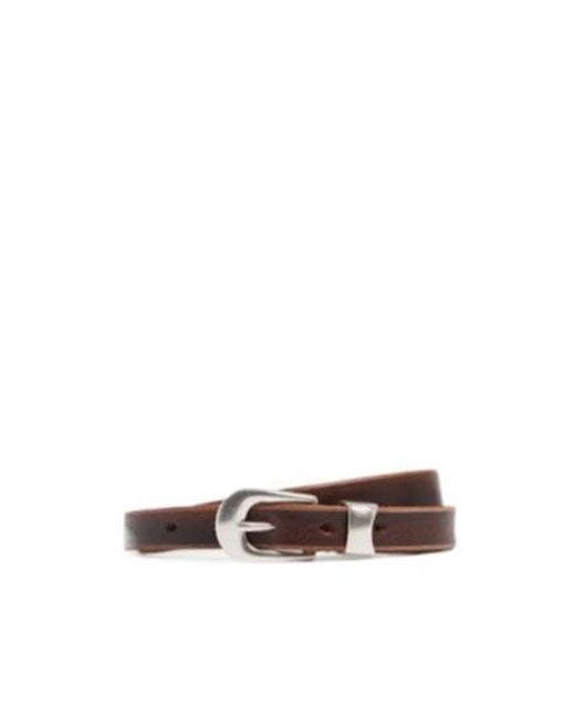 Our Legacy White Minimalist Thin Belt for men