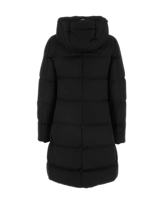 Herno Black Quilted Zipped Jacket