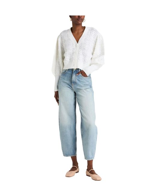 Farm Rio White Solid Color Cardigans