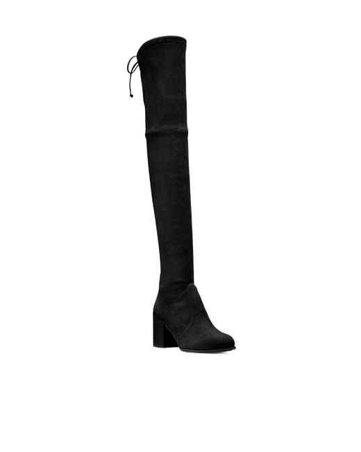 Stuart Weitzman Black Logo Boots