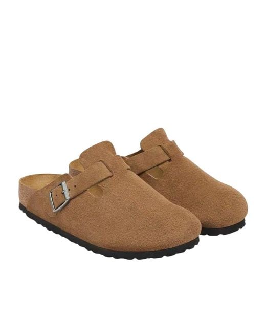 Birkenstock Brown Boston Buckle Mules