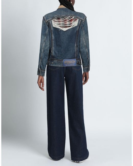 Maison Margiela Blue Spliced Color Denim Jacket