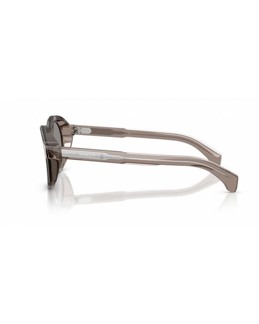 Moncler Metallic Eyewear Round Frame Sunglasses for men
