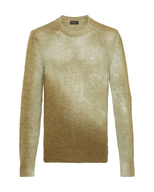 Roberto Collina Green Long-Sleeved Sweater for men