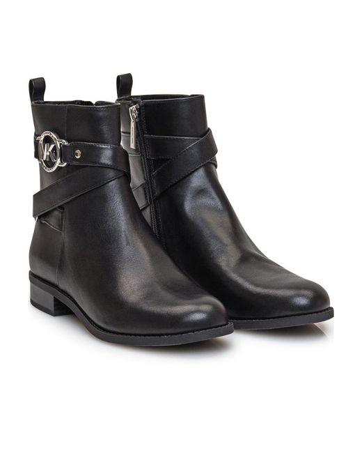 MICHAEL Michael Kors Black Rory Logo-Plaque Boots