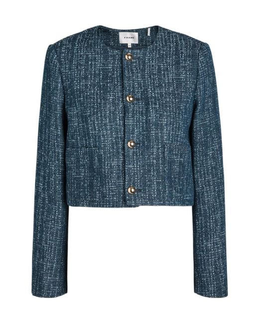 FRAME Blue The Tweed Jacket
