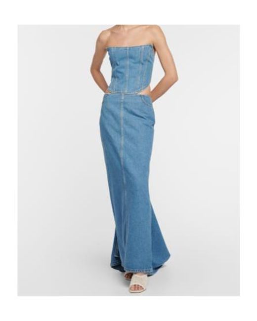 Magda Butrym Blue Denim Bustier