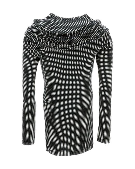 Junya Watanabe Gray Polka-Dot Long-Sleeve Top