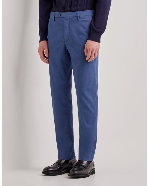 Canali Blue Marine Regular Fit Chino Pants for men