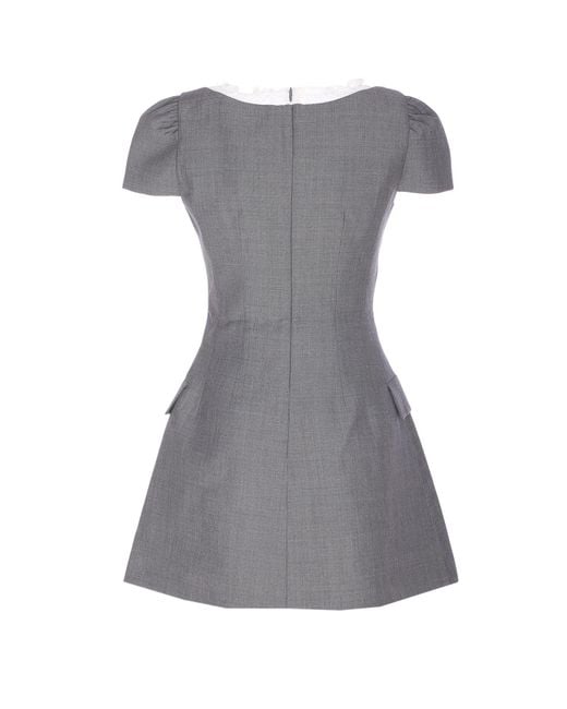 ShuShu/Tong Gray Shushu/Tong Scalloped Mini Dress