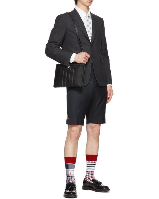 Thom Browne Black Bar Motif Single-Breasted Blazer for men
