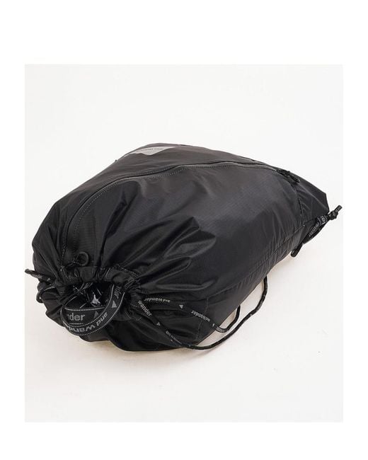 And Wander Black Drawstring Tote Bag for men