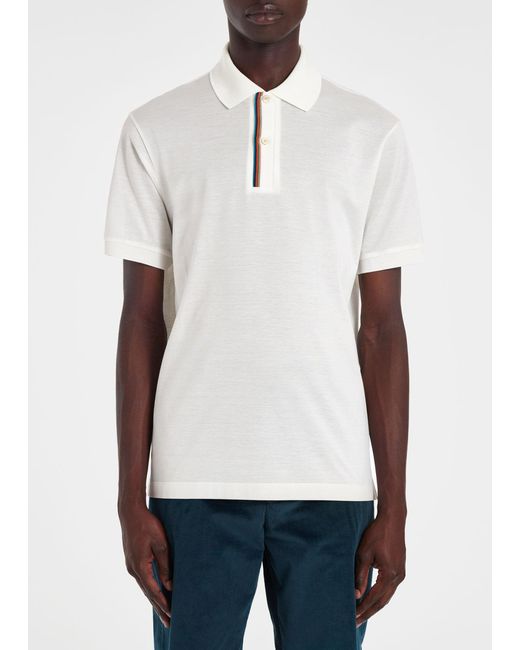 Paul Smith White Short-Sleeved Polo Shirt for men
