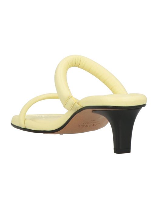 Isabel Marant Metallic Minimalist Solid Color Leather Sandals