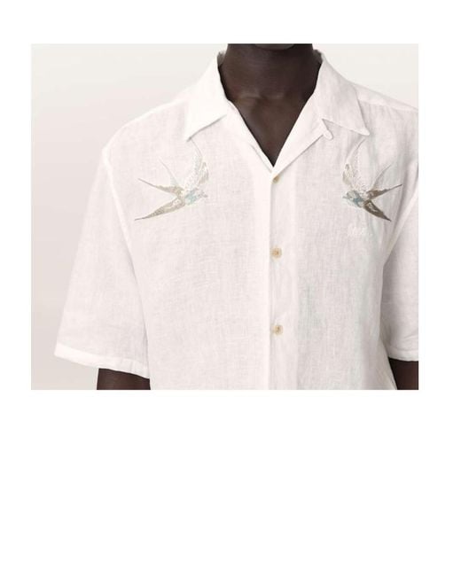 AllSaints White Short-Sleeved Shirt for men