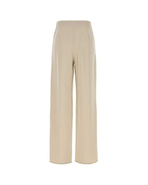 Max Mara Natural Palude Pleated Palazzo Pants