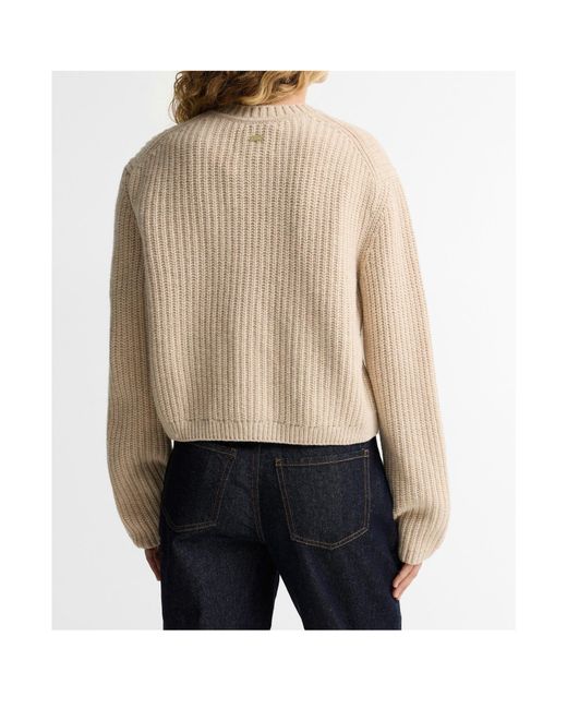 Barbour Natural Button-Front Knit Cardigan