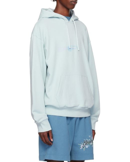 Givenchy Blue Kangaroo Pocket Drawstring Hoodie for men