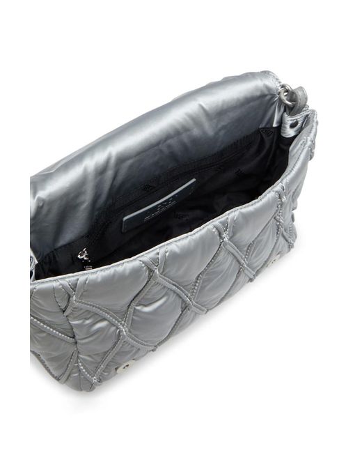 DIESEL Gray Charm D Padded Shoulder Bag