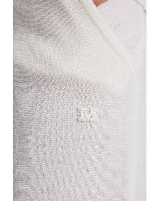 Max Mara White Zigote Wide-Leg Trousers