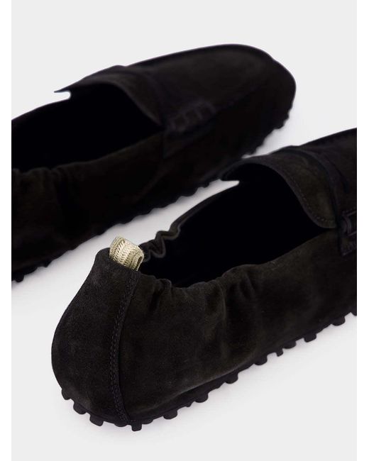 Officine Creative Black Travis Suede Loafers for men